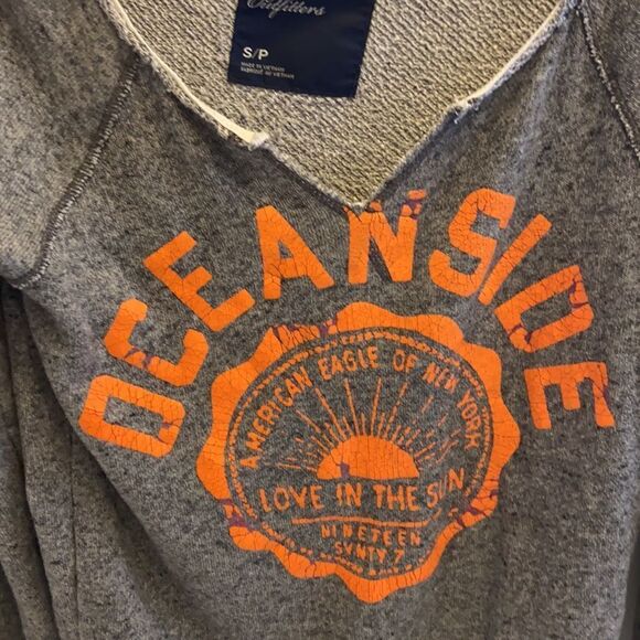 American Eagle AE gray sweatshirt small - Picture 3 of 6